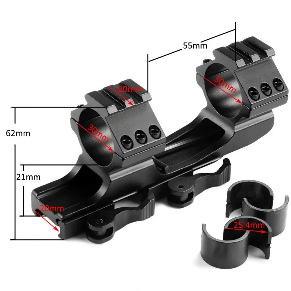 Cantilever Scope Mount 30mm Quick Release Weaver