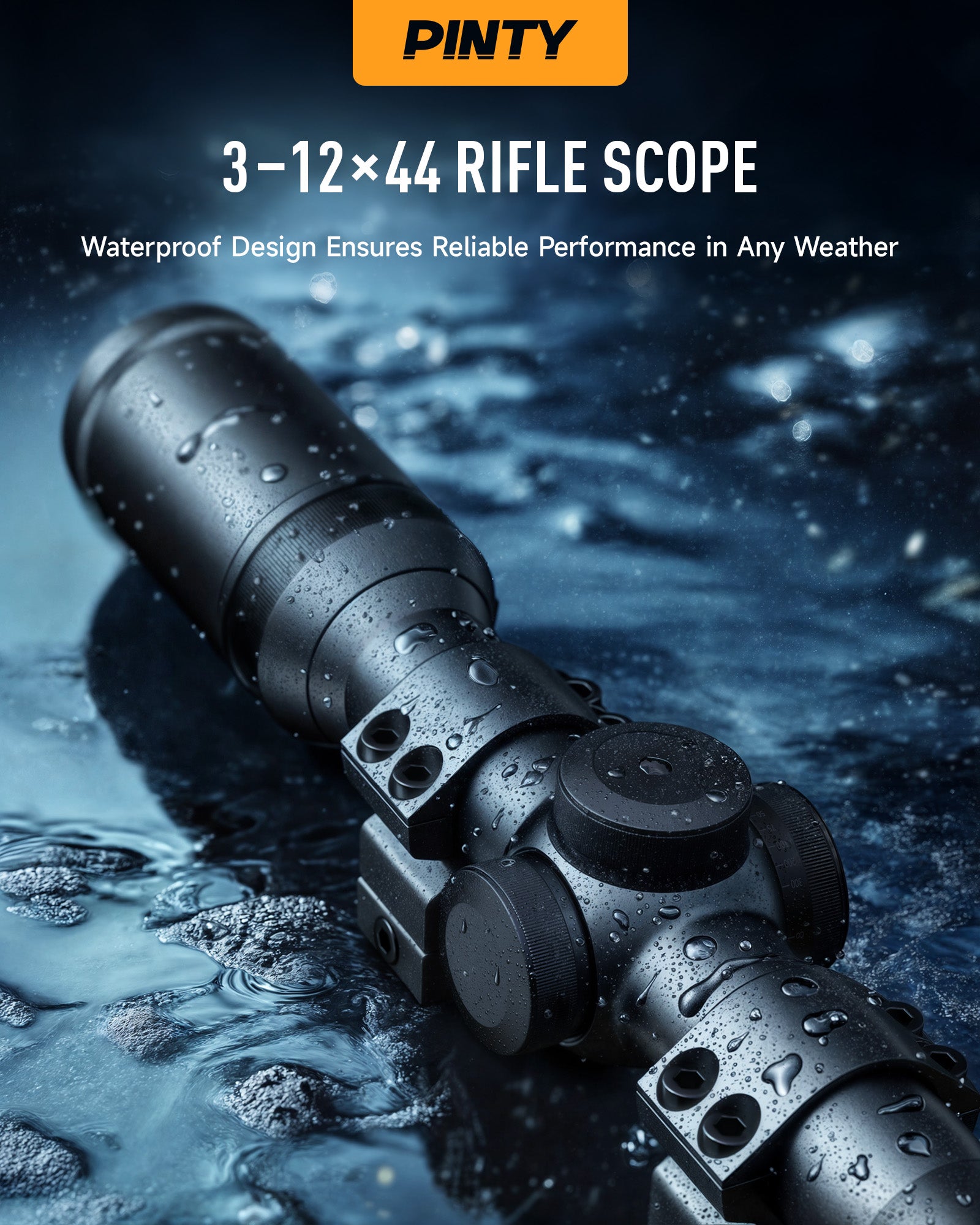 3-12x44 Rifle SFP Airsoft Optical Scope with R-02 Crosshair Reticle