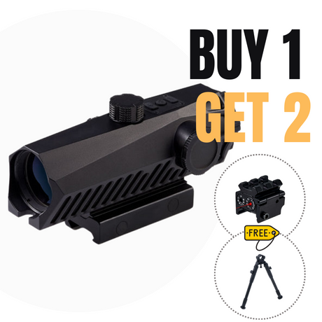 【BUY 1 GET 2 FREE】 4x32 Red Green Blue Illuminated Riflescope Hunting Gear,11 Illumination Multicoated Lenses for 20mm Picatinny