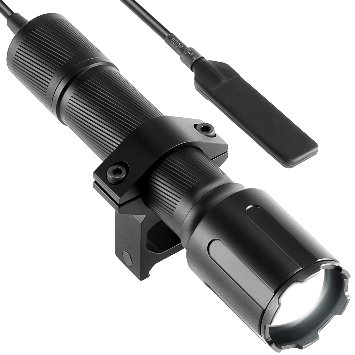 3000 Lumen Tactical Flashlight with Pressure Switch & Mounting Rings