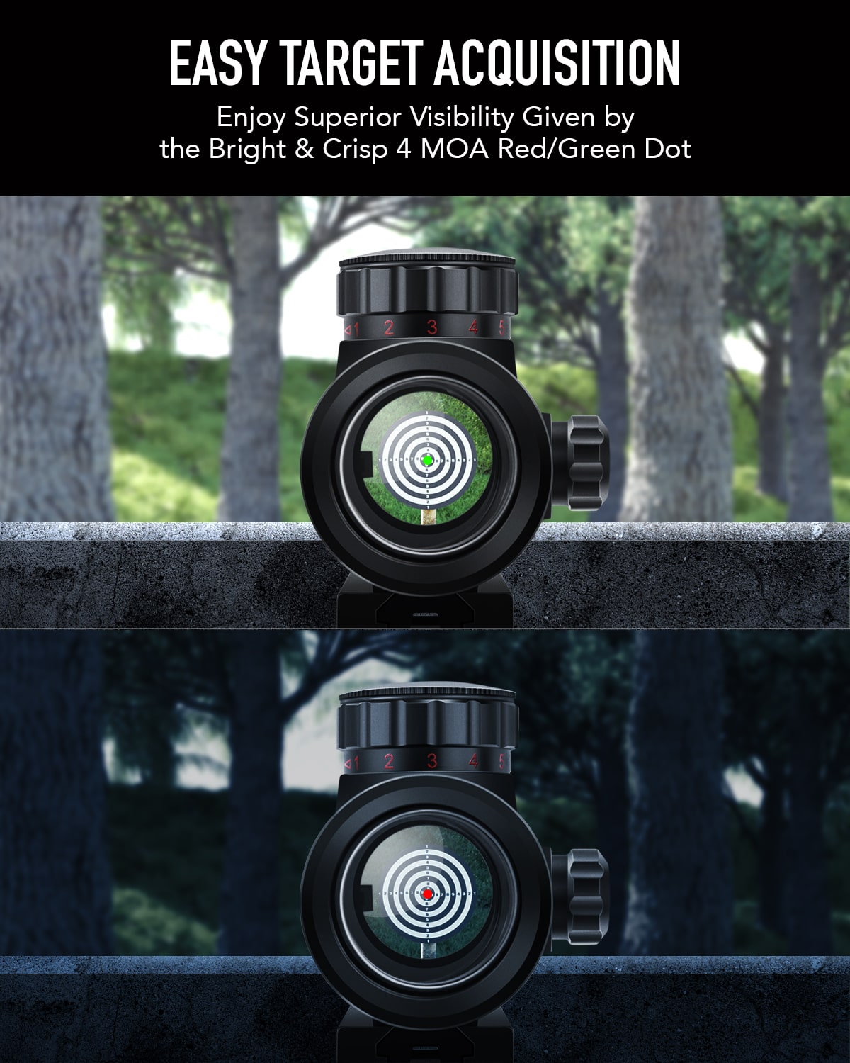 1x40mm Reflex Red Green Dot Sight Riflescope