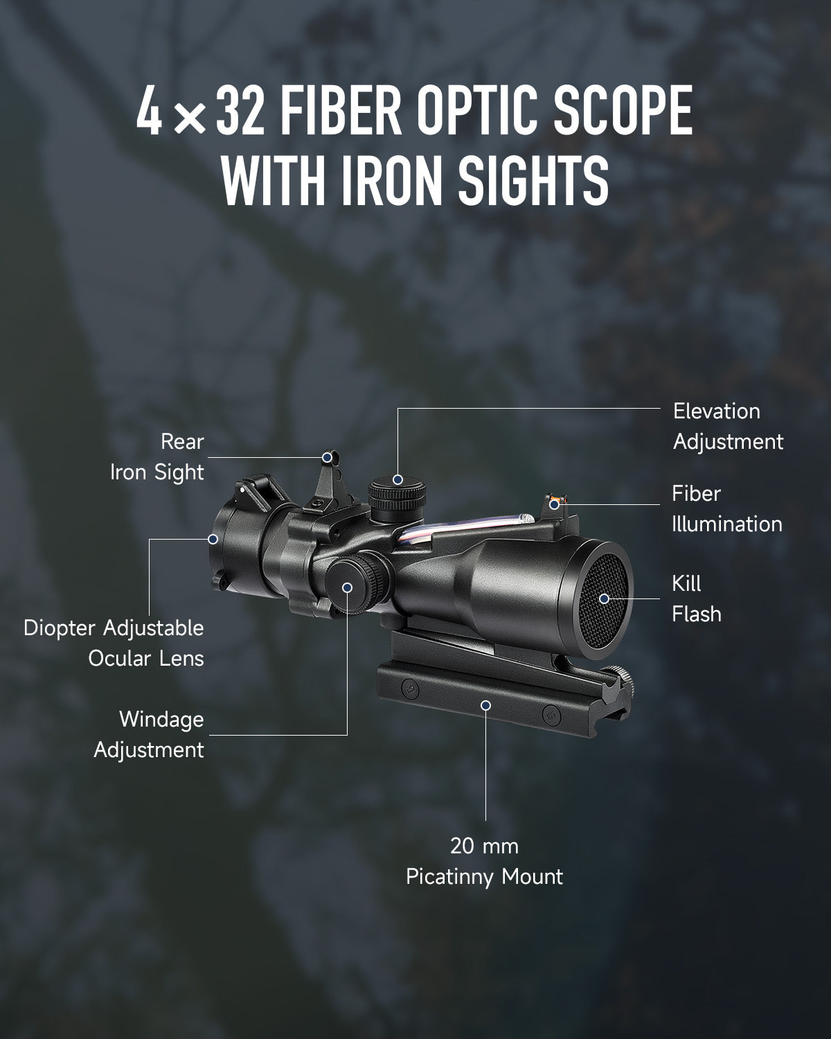 Pinty 4x32 Prism Scope