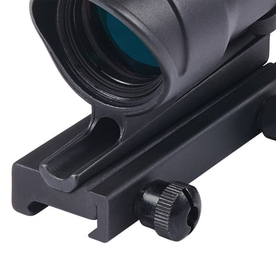 4x32 Tactical Rifle Scope with True Fiber Optic Red Illuminated Crosshair & Picatinny Rail on Top