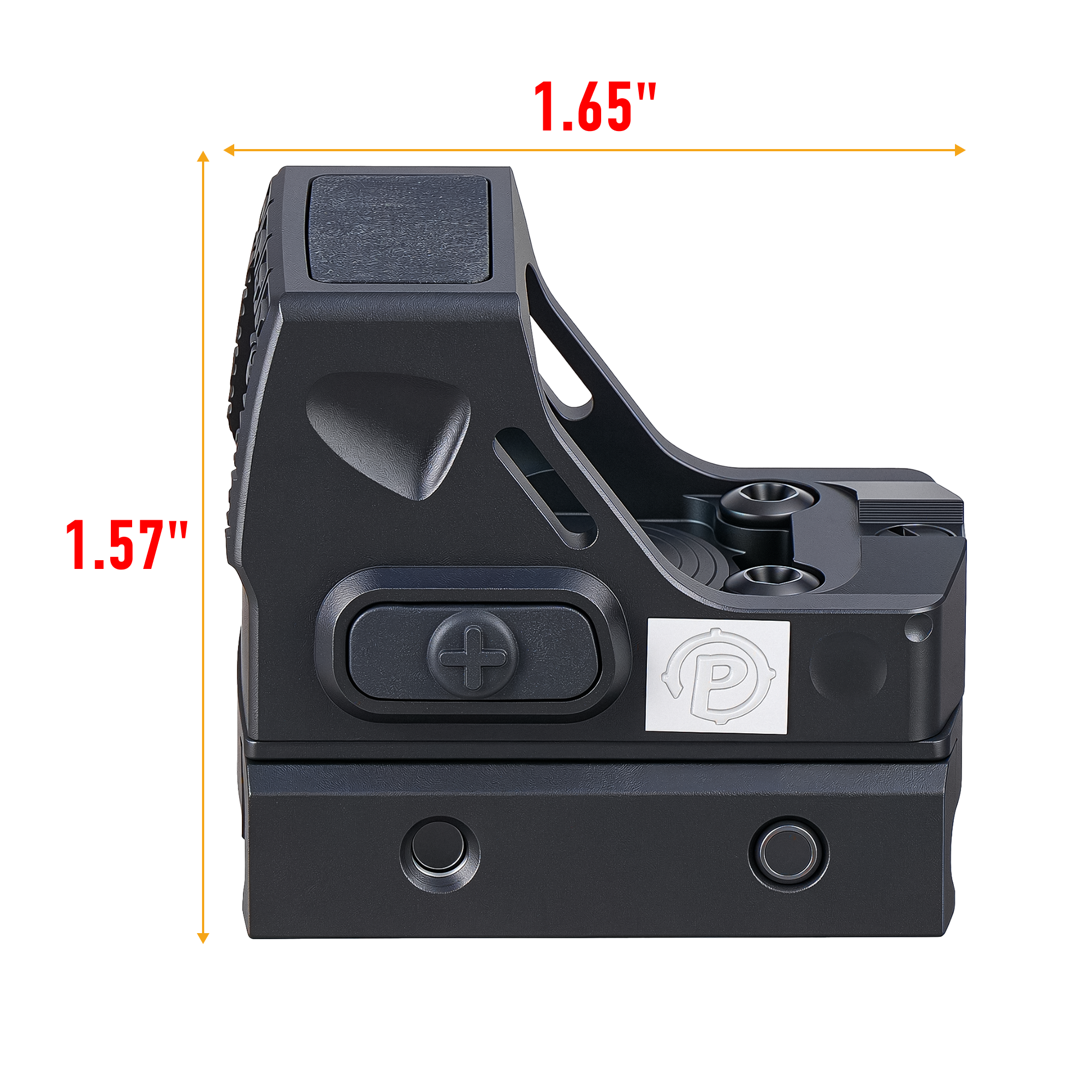 PINTY 1x12x20 mm Micro Red Dot Sight with Auto Wake & Sleep 21 mm Picatinny Mount MOS RMSc Compatible