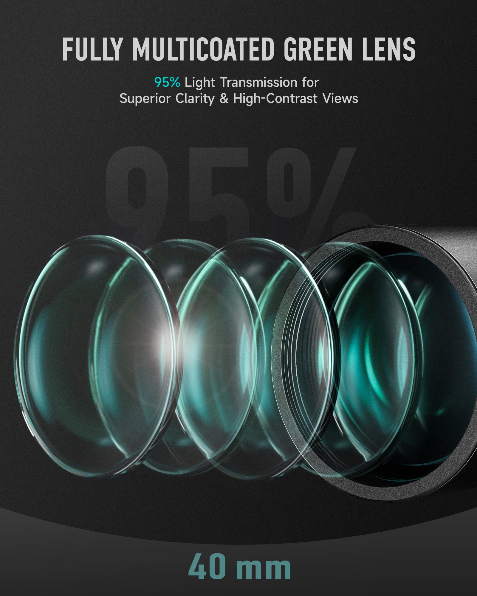 3-9x40 Rifle Scope Mil-Dot Reticle Compact Tactical Hunting Scope