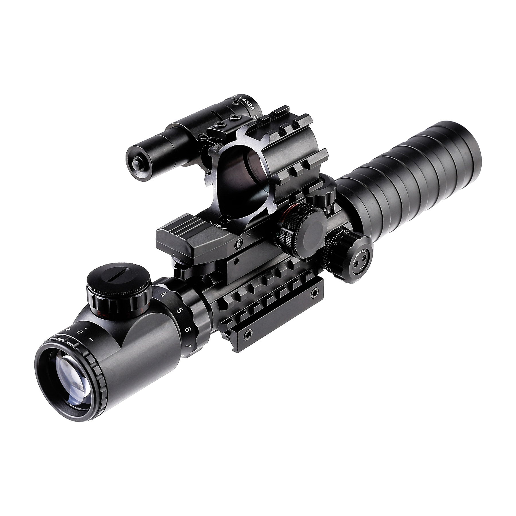 Rifle Scope Combo, 3-9*32 Rangefinder Scope, Green Laser, Red&Green Dot Sight