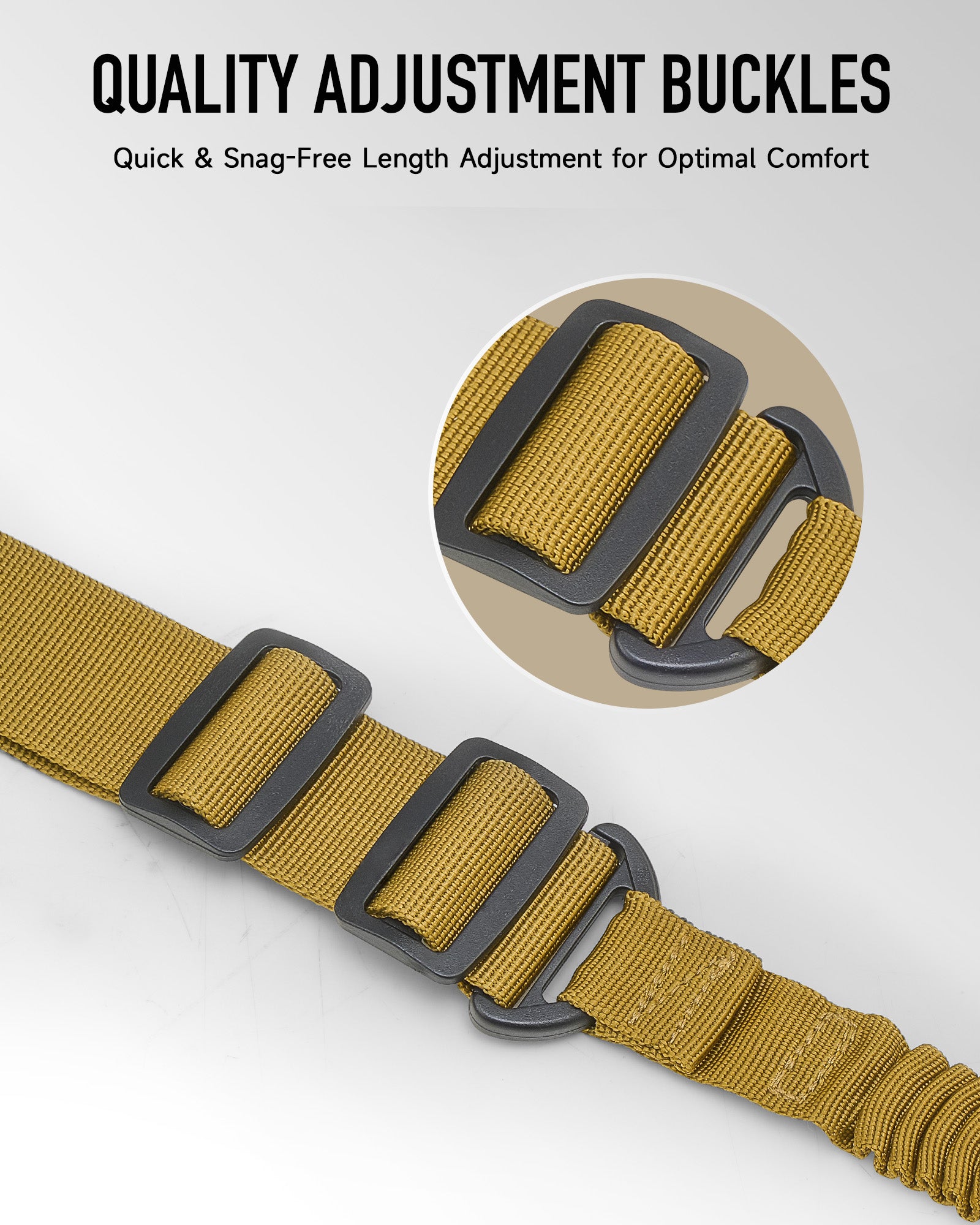 Two Point Rifle Sling, 62" Rifle Carry Strap with Adjustable Length