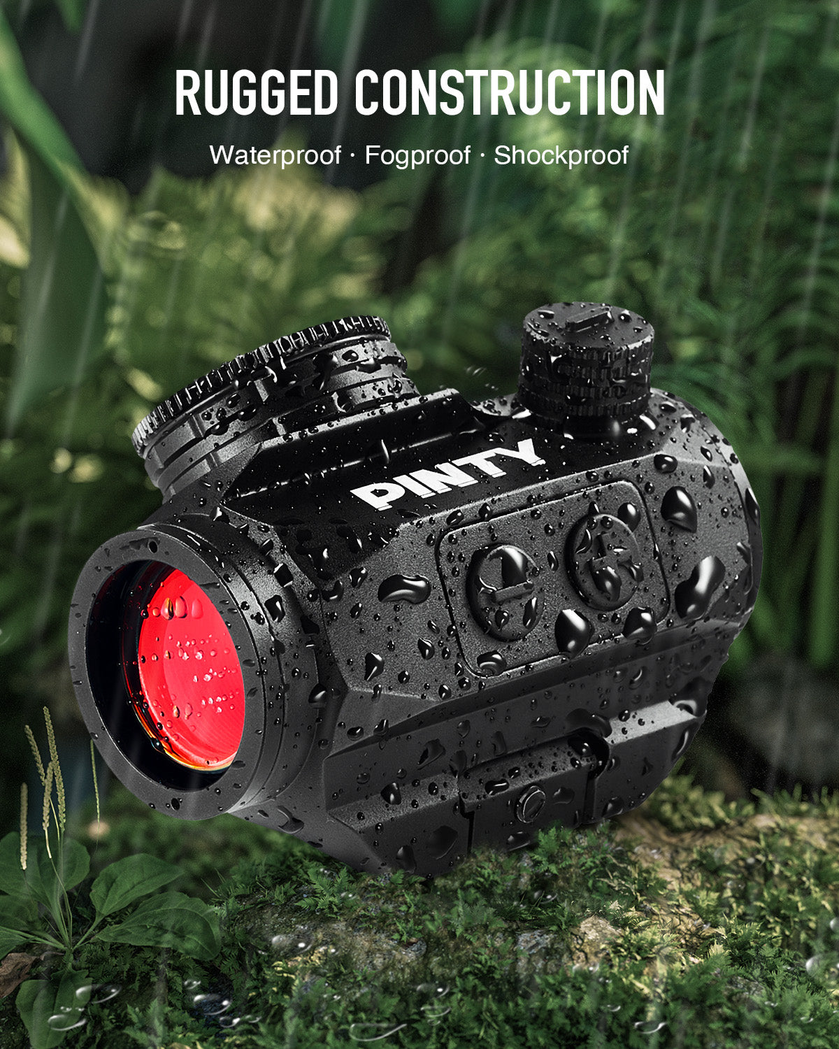 Pinty Scopes - 2MOA Red Dot Sight, Smiley Face Reticle
