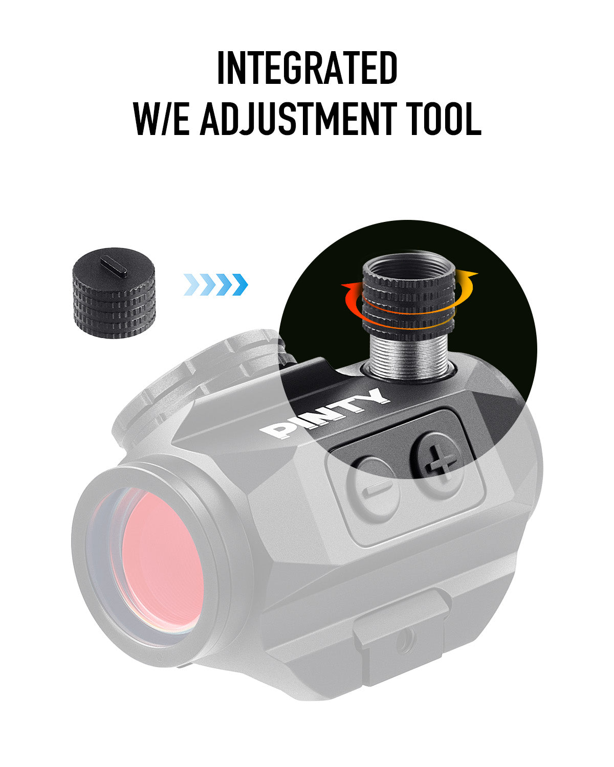 Pinty Scopes - 2MOA Red Dot Sight, Smiley Face Reticle