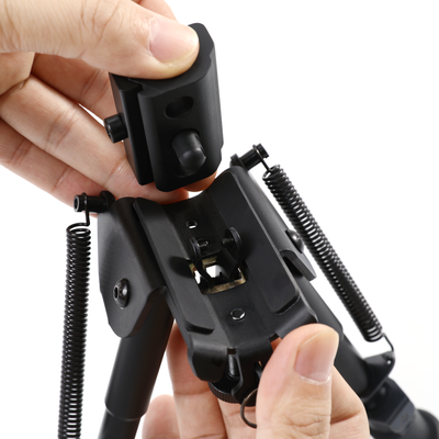 Picatinny Rail System Adjustable Bipod (6''-9''), Aircraft Grade Aluminum