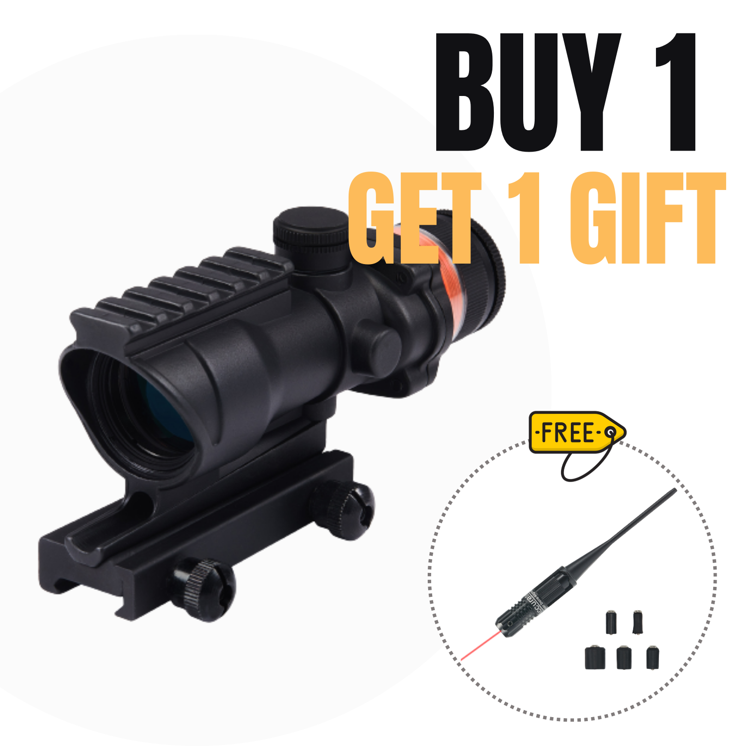 Rifle Scope Sale 4x32 Tactical Rifle Scope with True Fiber Optic Red Illuminated Crosshair & Picatinny Rail on Top