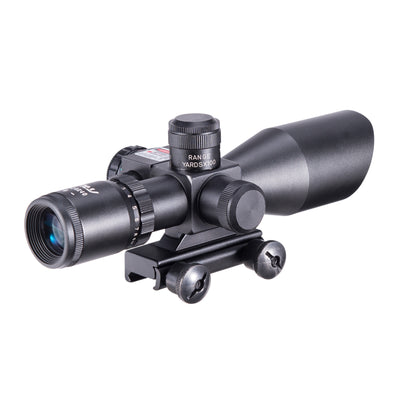2.5-10x40mm Mil-dot Rifle Scope, Red&Green Illumination, Red Laser Success-WATERPROOF SHOCK PROTECTION