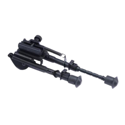 Tactical Rifle Bipod (6"-9") with 360 Degree Swivel Adapter