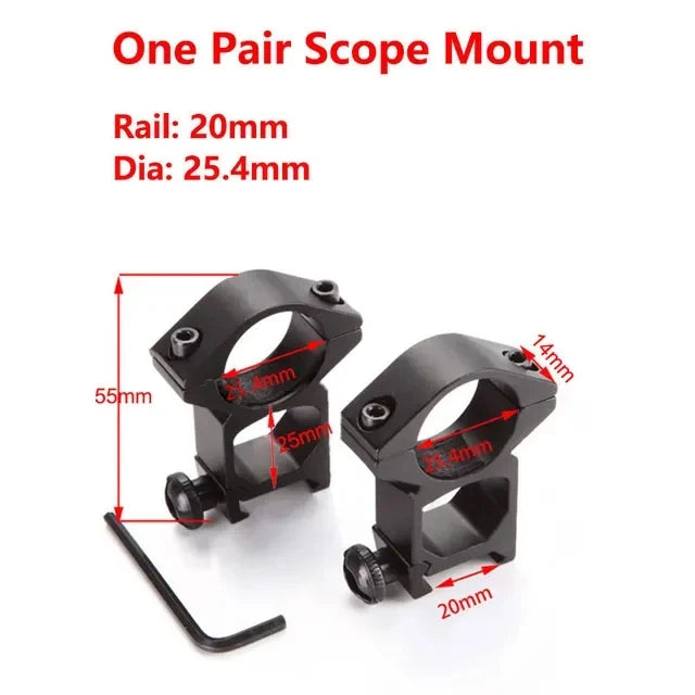 Scope Ring Mount 25.4mm for 20mm Picatinny Rail