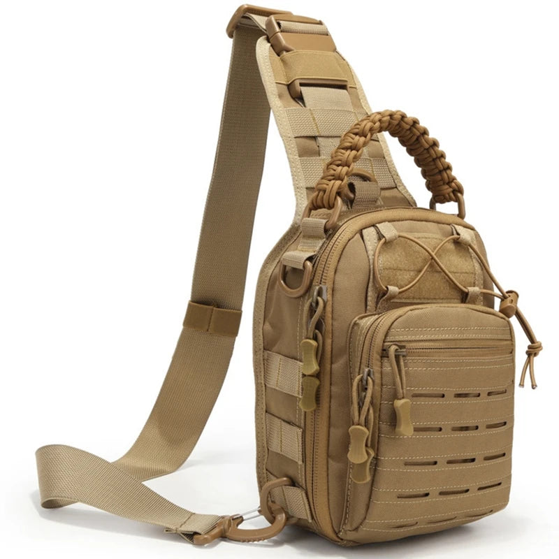 900D Nylon Tactical Chest Pack Waterproof for Outdoor Trekking Fishing Hiking Camping