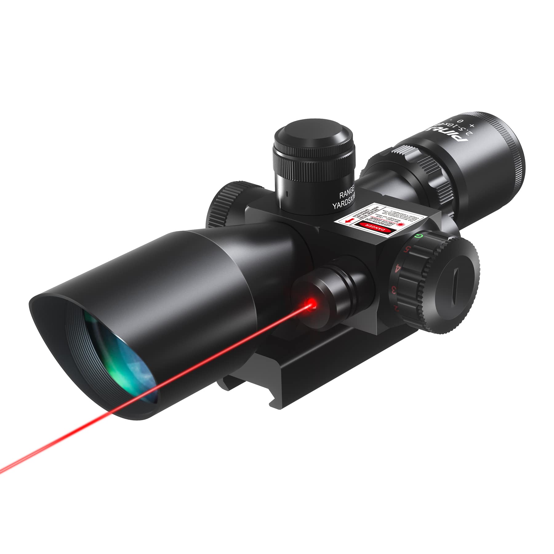 2.5-10x40EG-Tactical-Rifle-Scope-Red-Green-Laser-Mil-dot-illuminated-wMount Mil-dot Rifle Scope