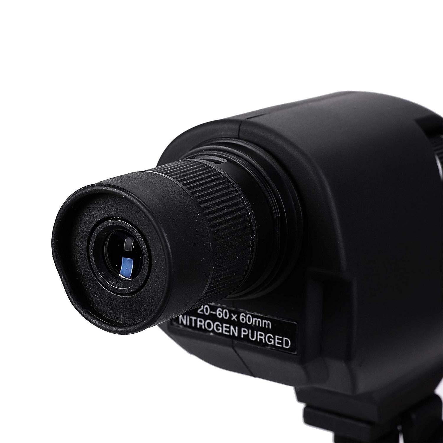 Pinty 20-60x60 FOW 36-19m/1000m Waterproof Straight Spotting Scope w/ Tripod