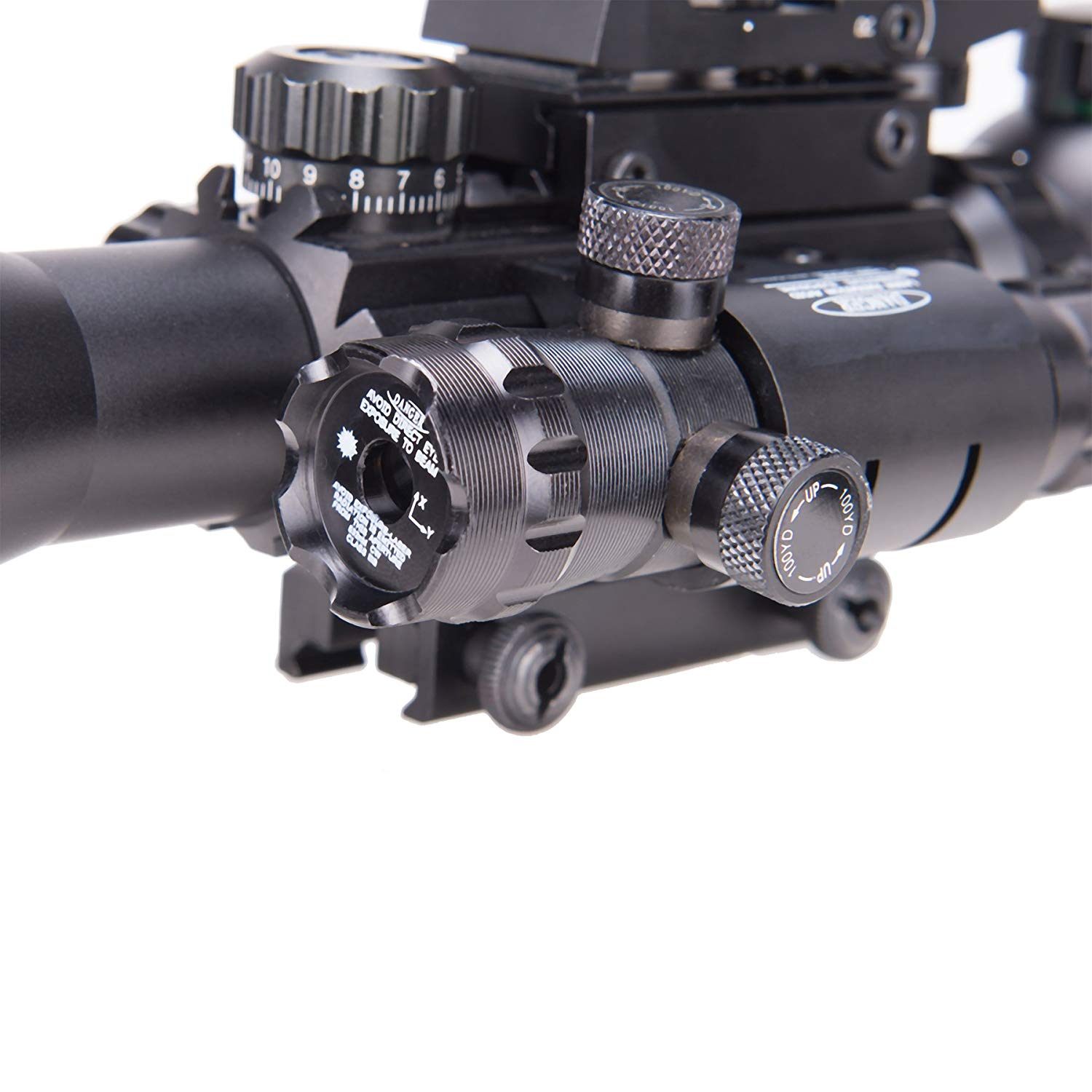 Pinty 3 in 1 Rifle Scope 4-12x50mm EG Rangefinder/Red&Green Reflex Sight/Green Dot Laser Sight