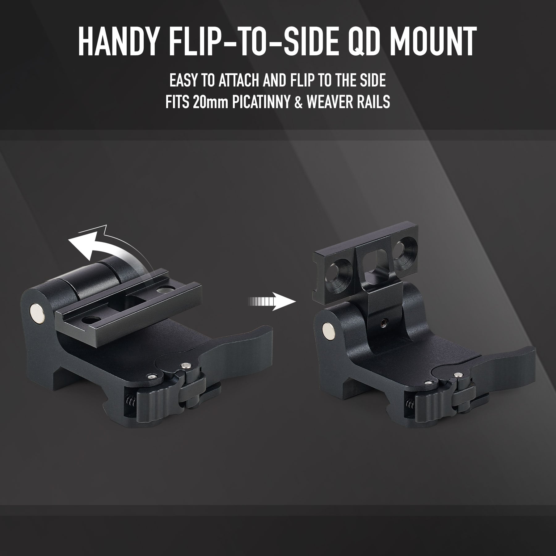 Pinty Red Dot Magnifier 3x22 Flip to Side Mount