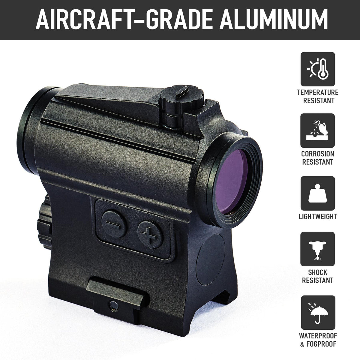 Red Dot Sight with 3MOA Red Dot for 20mm Picatinny or Weaver Rails