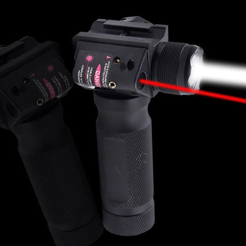 3-In-1 Tactical Foregrip with Flash Light & Red Laser