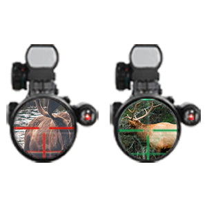 Rifle Scope Combo, 4-12*50mm Rangefinder Scope, Red Laser, Red&Green Dot Sight