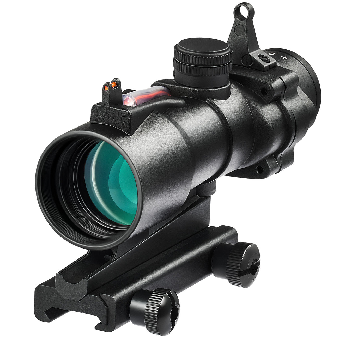 4x32 Prism Scope, Compact Tactical Rifle Scope with Fiber Reticle Sigh