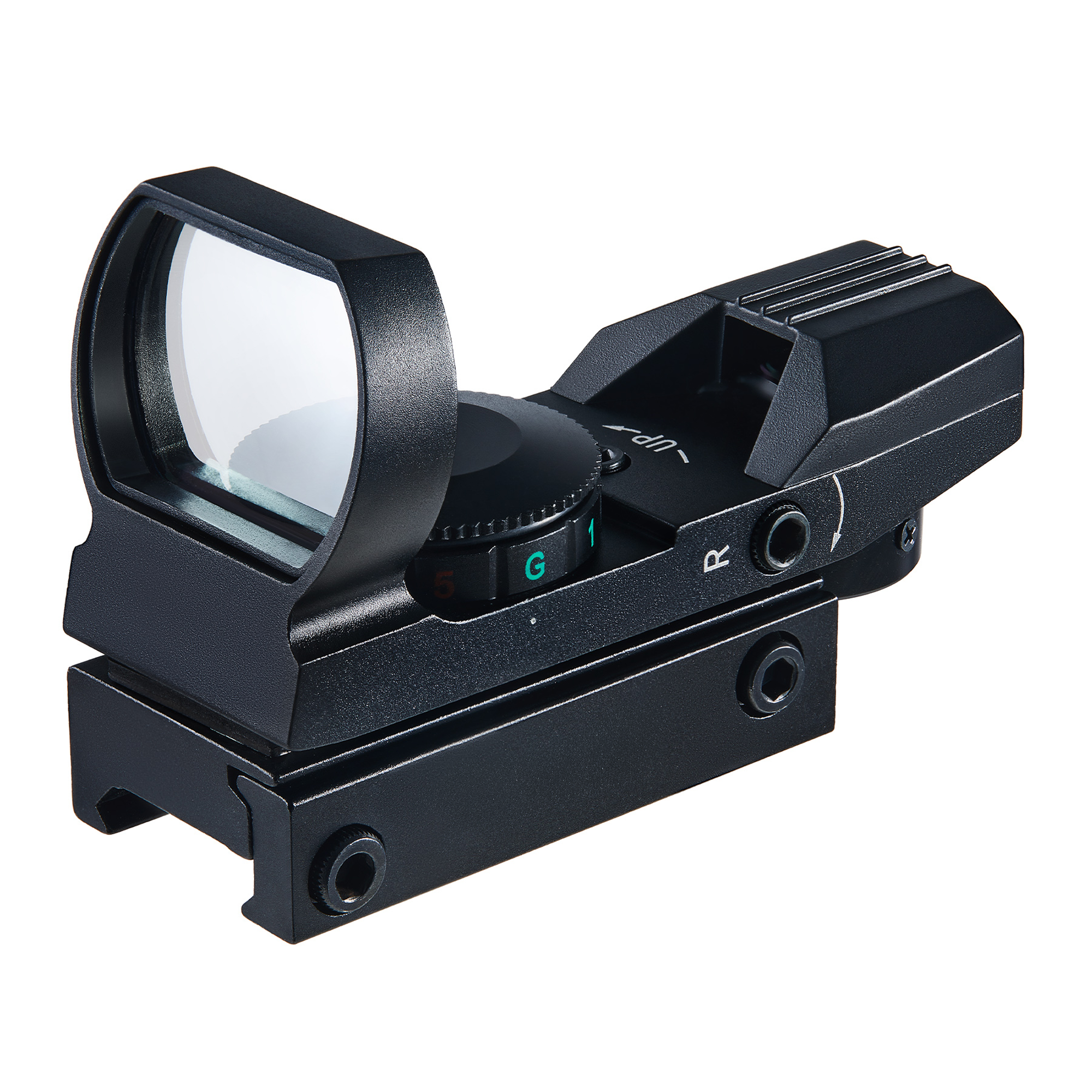 Pinty 4-in-1  Limited Edition Reticle Red/Green/Blue Dot Sight, 1X24X34 Reflex Sight with 21mm Rail
