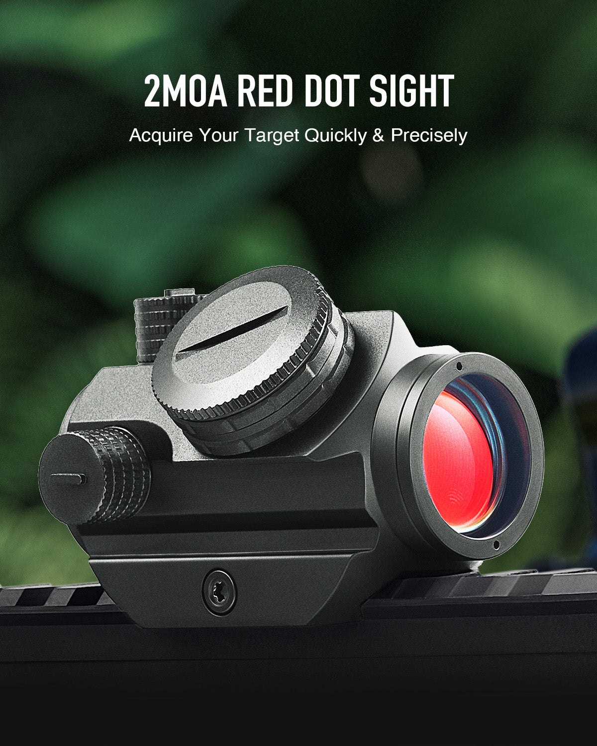 Pinty Scopes - 2MOA Red Dot Sight, Smiley Face Reticle