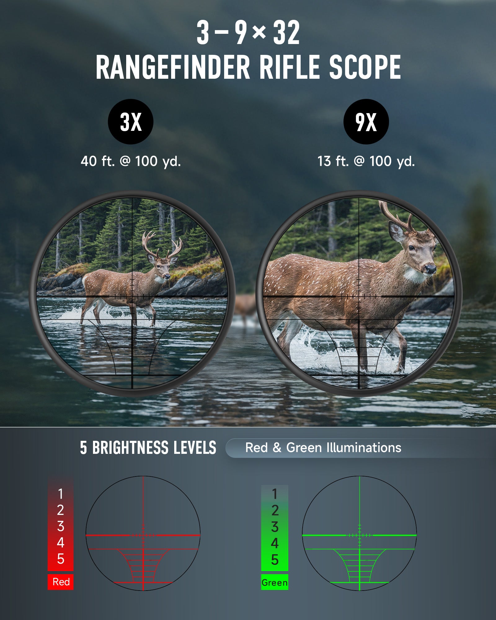 PINTY Nova 4-in-1 3-9x32 Rifle Scope Combo – Pinty Scopes