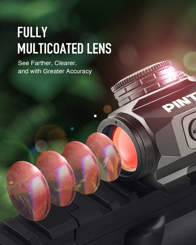 Pinty Scopes - 2MOA Red Dot Sight, Smiley Face Reticle