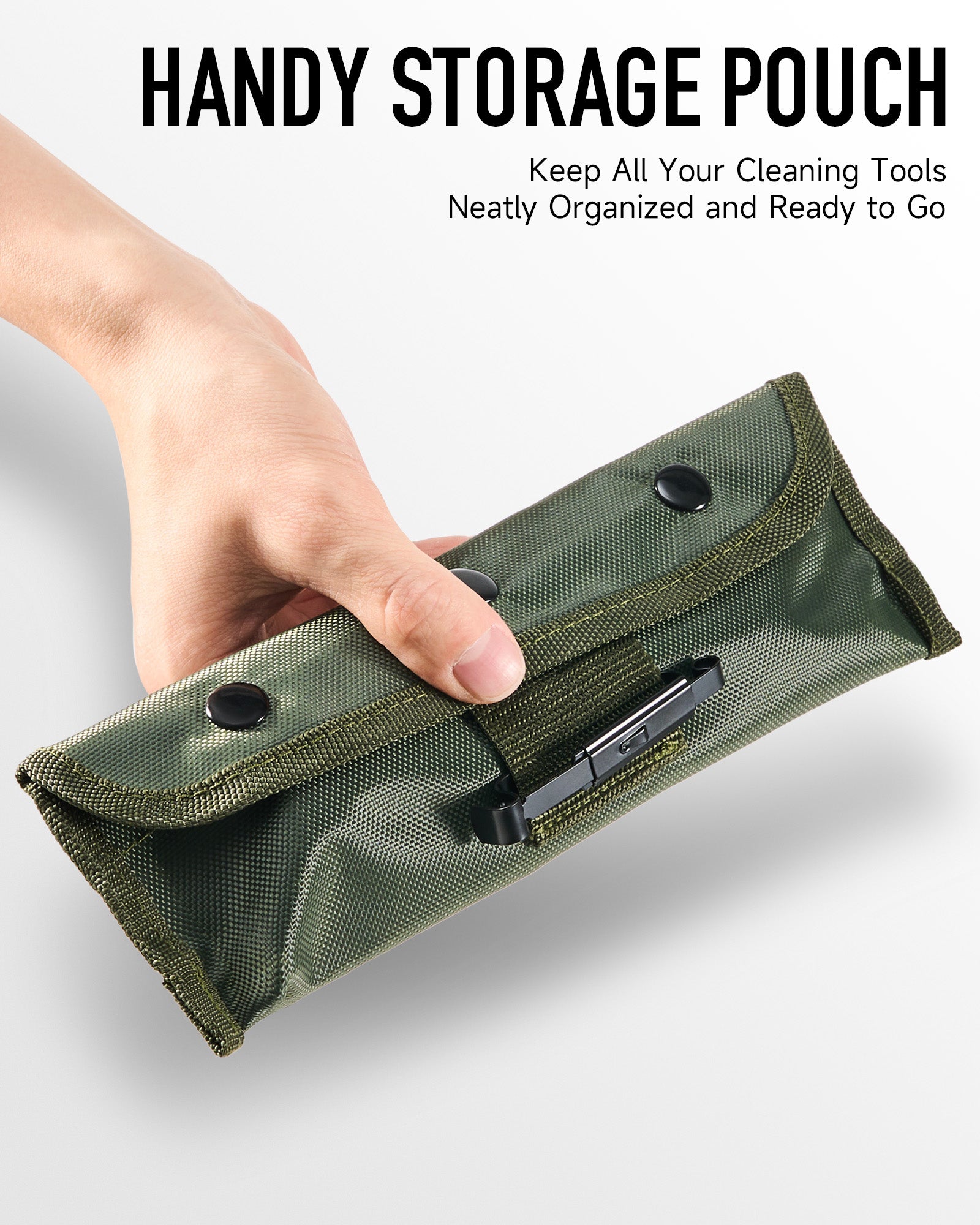 PINTY Gun Cleaning Kit with Brushes Cleaning Rods Patch Canvas Pouch