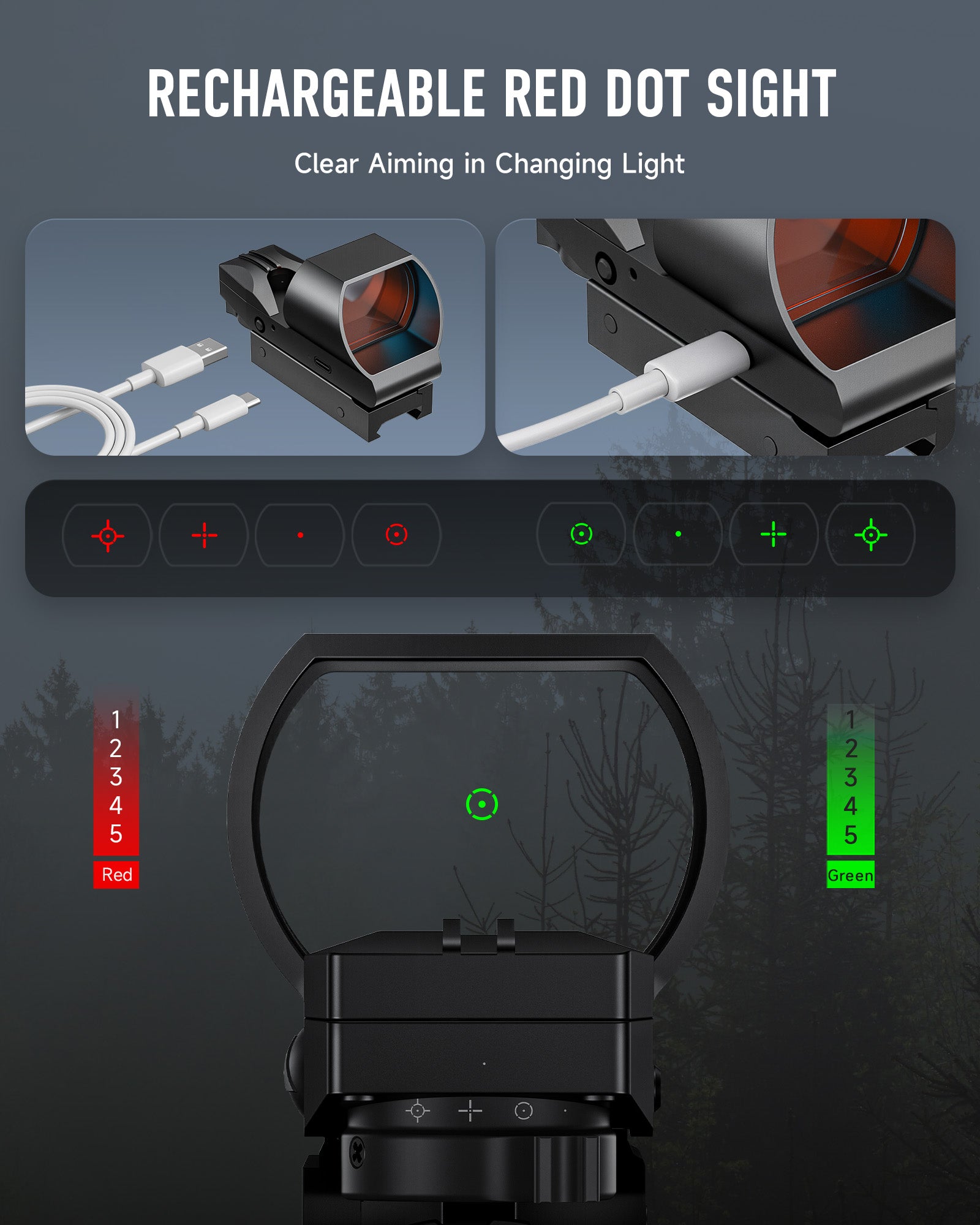 PINTY Nova 4-in-1  3-9x32 Rifle Scope Combo