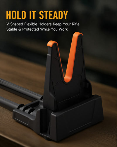 Pinty Foldable Rifle Cleaning Stand – Adjustable Gun Stand for Maintenance & Gunsmithing