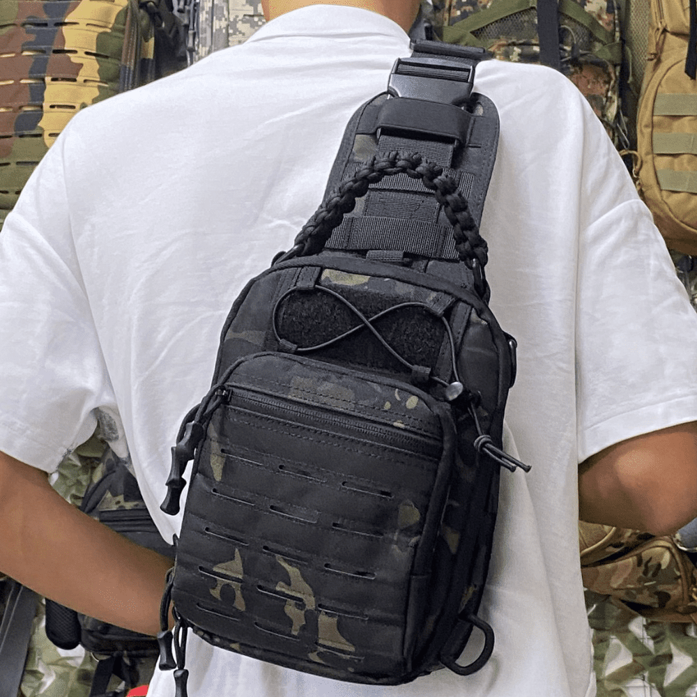 900D Nylon Tactical Chest Pack Waterproof for Outdoor Trekking Fishing
