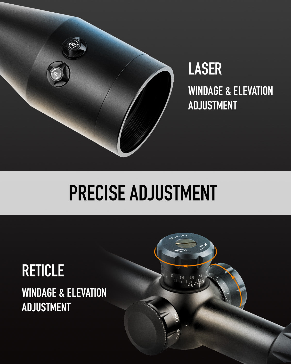 Rifle Scope with Laser Combo