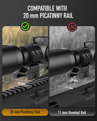1-6x24 LPVO Rifle Scope with Red Dot Sight