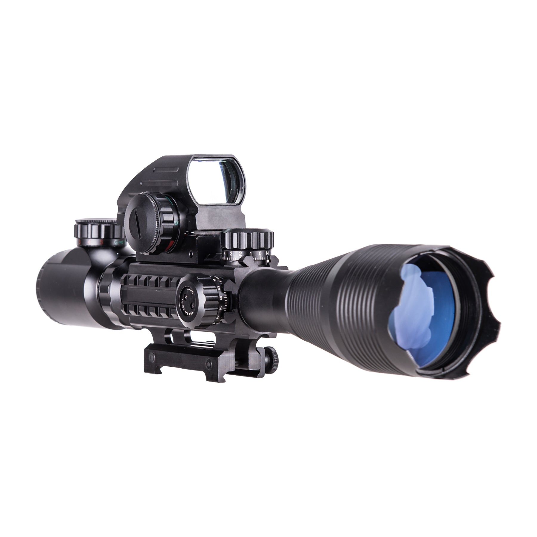 3 in 1 Scope Combo, 4-16x50EG Illuminated Rangefinder Rifle Scope,Gree