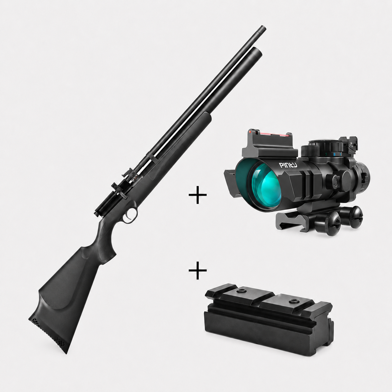 【SAVE 20%】Pinty Vanguard Classic & Vexa 4x32 Prism Scope & 11mm to 20mm Picatinny Rail Adapter