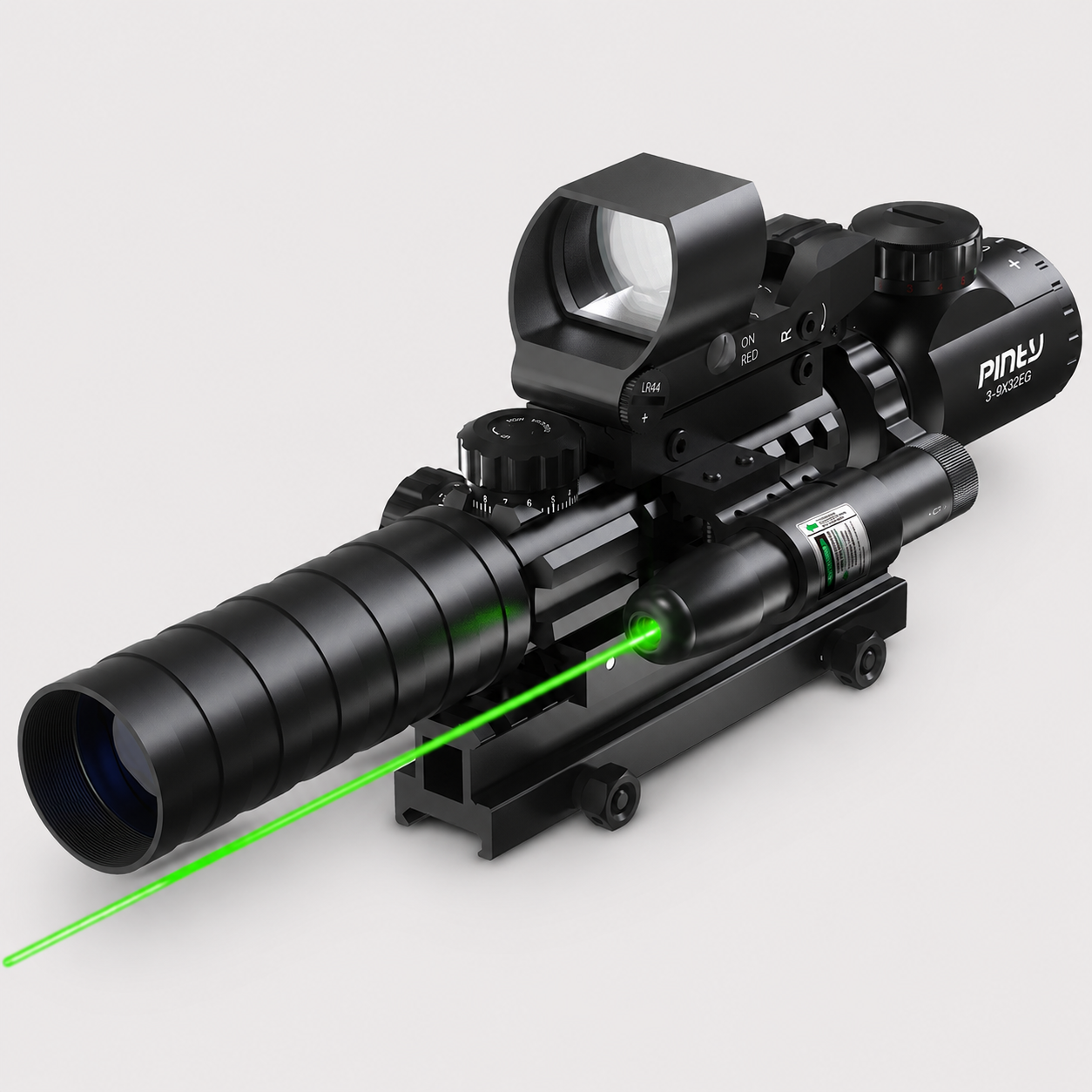 🎁 Pinty Nova 3-in-1 3-9x32 SFP Rifle Scope Combo, Green Laser (100% off)