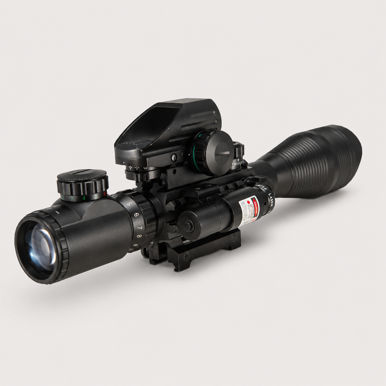 Pinty Nova 3-in-1 4-12x50 SFP Rifle Scope Combo