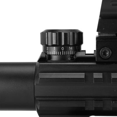 Rifle Scope Combo, 4-12*50mm Rangefinder Scope, Red Laser, Red&Green Dot Sight