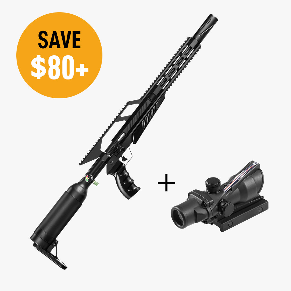.22 Cal PCP Pellet Gun Air Rifle & 4X32 Hunting Riflescope Bundle: Save $80!