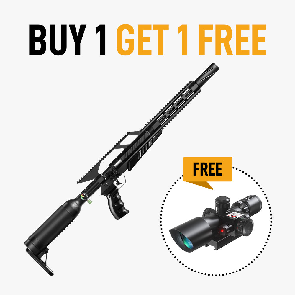 【BUY 1 GET 1 FREE SCOPE】.22 Cal PCP Pellet Gun Air Rifle & 2.5-10x40mm Mil-dot Rifle Scope