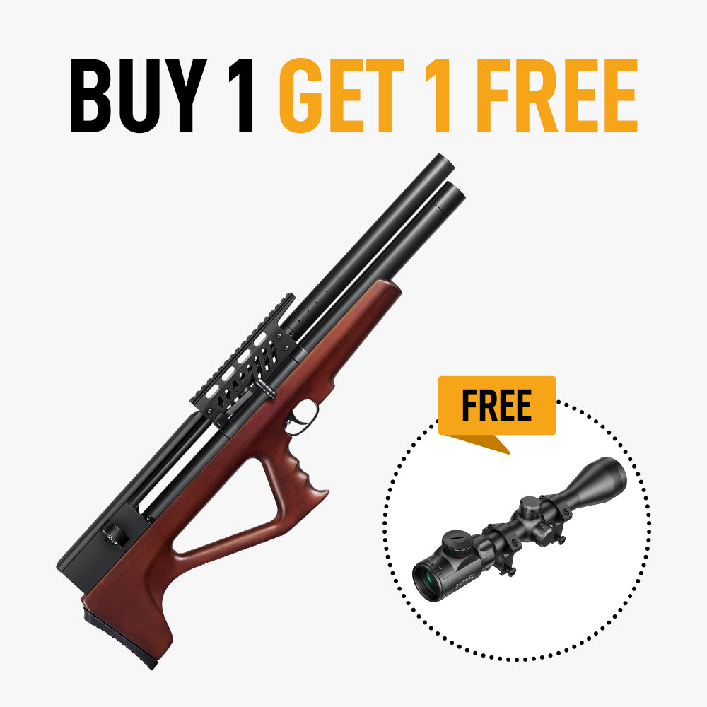 【BUY 1 GET 1 FREE SCOPE】9 Pellet .22Cal Bullpup PCP Air Gun & 3-9x40 Rifle Scope