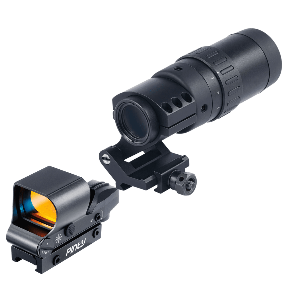 Red Dot Sight Magnifier Combo: 1x40 Reflex Sight with 1.5-5x21 Reflex