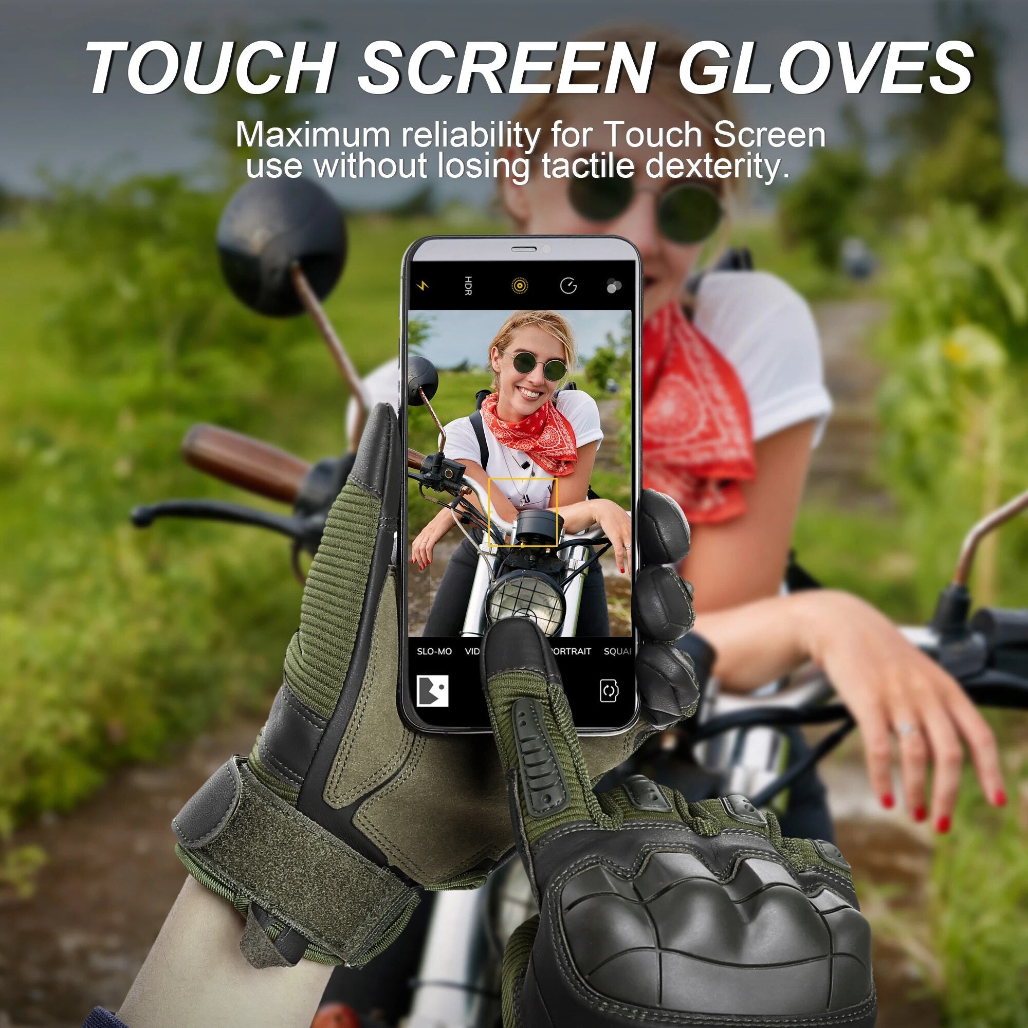 Tactical Gloves, PU Leather, For Paintball Bicycle Hunting Hiking Cycling