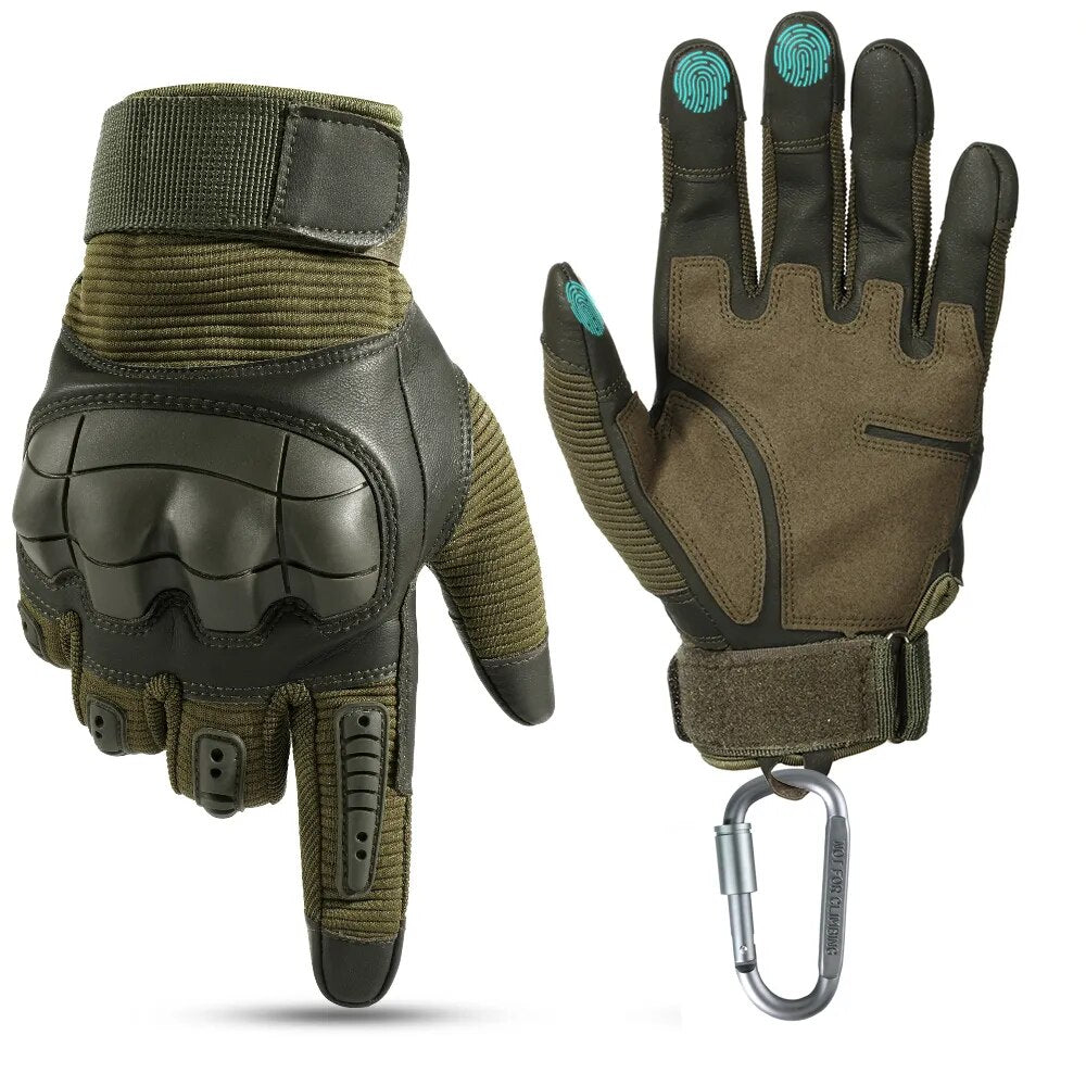 tactical bicycle gloves Tactical Gloves, PU Leather, For Paintball Bicycle Hunting Hiking Cycling