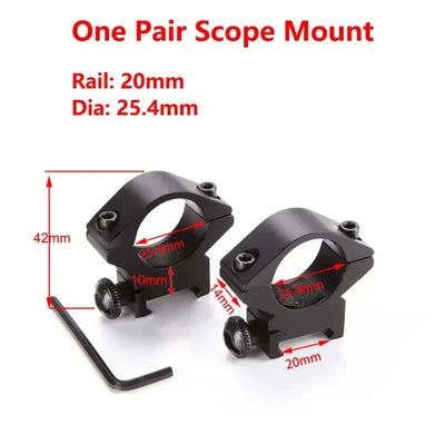 Scope Ring Mount 25.4mm for 20mm Picatinny Rail
