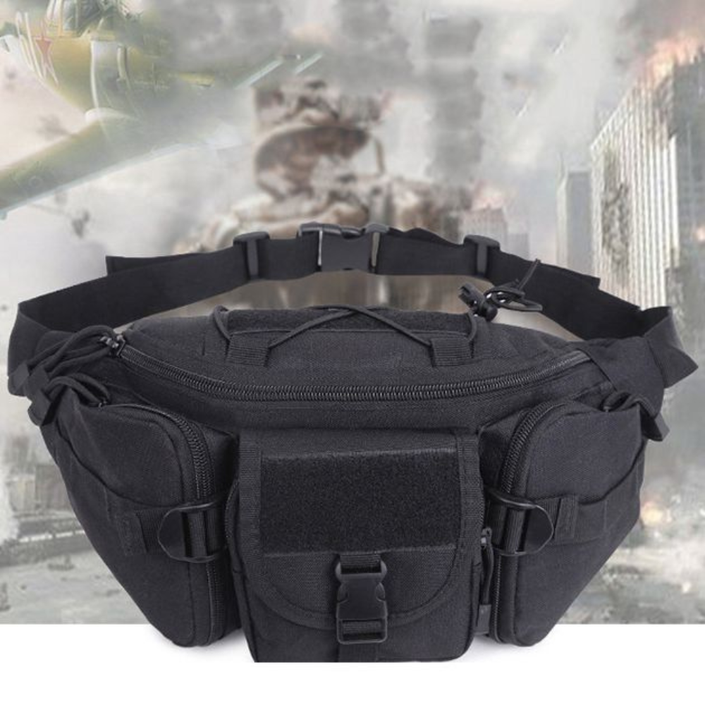 600D Nylon Tactical Waist Bag Waterproof for Outdoor Trekking Fishing Hiking Camping